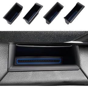 Canvcle Door Side Storage Tray Organizer for 2019-2025 Dodge Ram 1500 Accessories, Front Rear Door Handle Storage Box Insert Tray Organizer Grab Handle Pocket Container 4PCS