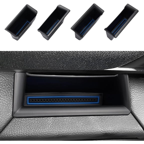 Canvcle Door Side Storage Tray Organizer for 2019-2025 Dodge Ram 1500 Accessories, Front Rear Door Handle Storage Box Insert Tray Organizer Grab Handle Pocket Container 4PCS