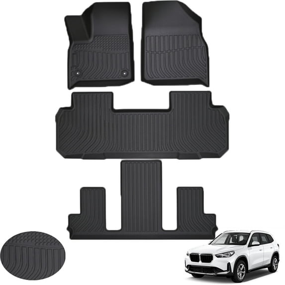 Canvcle Floor Mats for 2018-2024 Chevy Chevrolet Traverse 7-Seater TPE Heavy-Duty Car Floor Liner for Traverse Accessories(ONLY Fit 2nd Row Bucket Seats)