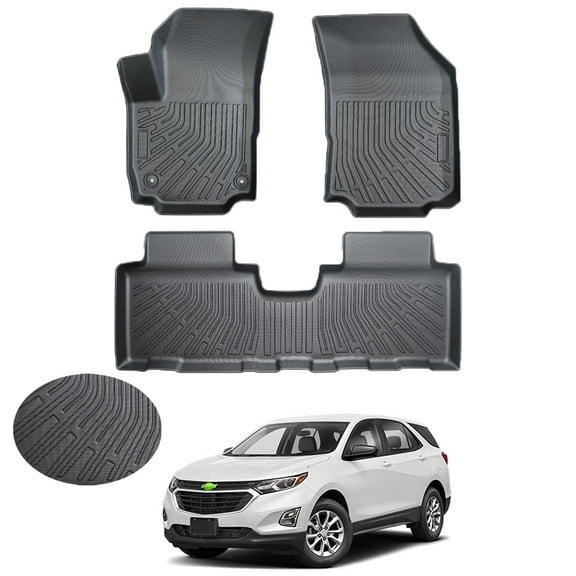 Canvcle Floor Mats Custom Fit for GMC Terrain 2018-2024 Chevrolet/Chevy Equinox 5 Seats Accessories All Weather Protection TPE 2 Rows Floor Liners Set Non-Slip