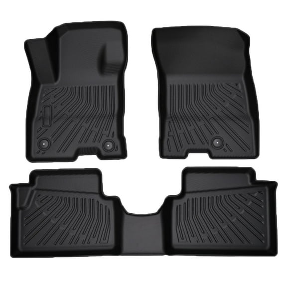Canvcle Floor Mats Custom Fit for 2022 2023 2024 2025 Ford Maverick (Only for Hybrid) All Weather Floor Liners Front & 2nd Row TPE Black