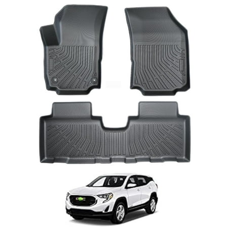 Canvcle Floor Mats Fit for Chevy Chevrolet GMC Terrain/Terrain Denali Chevrolet Equinox 2018-2024 (Not for EV), All Weather Car Floor Mats for Equinox Accessories, Waterproof Heavy Duty