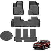 Canvcle Floor Mats Fit for Toyota Highlander 7 Seats 2014-2019, 3 Row Full Set, All Weather Floor Mat Heavy Duty Carpet Protection