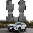 thumbnail image 1 of Canvcle Floor Mats for Toyota RAV4 2019-2025, All Weather Floor Liners Accessories for Gasoline and hybrids, Durable 1st and 2nd Row Set Black, 1 of 7
