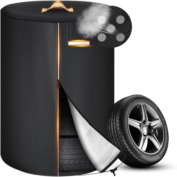Canvcle Large Tire Cover for Storage, 420D Waterproof Oxford Universal Tire Storage Bags with Reflective Handle for Rv Trailer Trucks SUV Camper,Fits Tire Diameter 30 Inch Tire