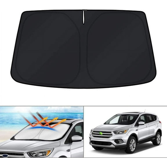 Canvcle Windshield Sun Shade for 2013 2014 2015 2016 2017 2018 2019 Ford Escape Sunshade Foldable Window Sun Visor Protector Blocks UV Rays Keep Your Car Cooler