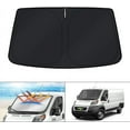 thumbnail image 1 of Canvcle Windshield Sun Shade for 2014-2025 Dodge RAM Pro Master Accessories Full Size Cargo Van Chassis Cab Cutaway Foldable Sun Visor Protector Blocks UV Rays, 1 of 6