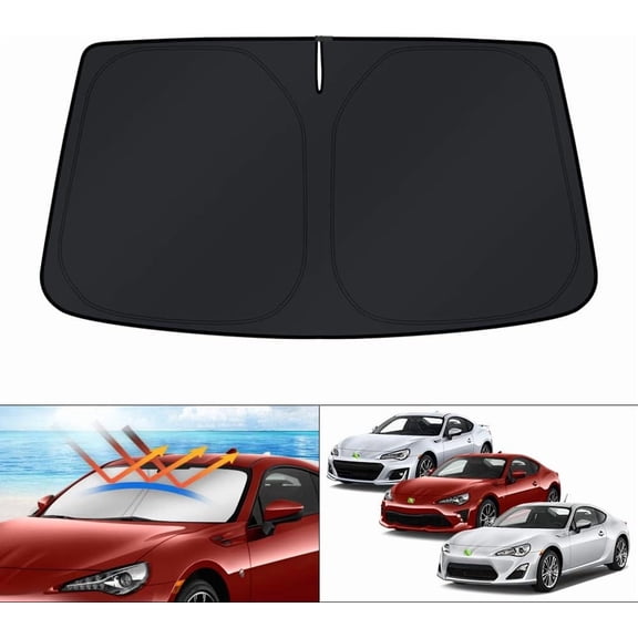 Canvcle Windshield Sun Shade for 2017-2021 Toyota 86/2022-2023 Toyota GR86,2013-2023 Subaru BRZ/2012-2016 Scion FR-S FRS Sunshade Blocks UV Rays Keep Your Car Cooler