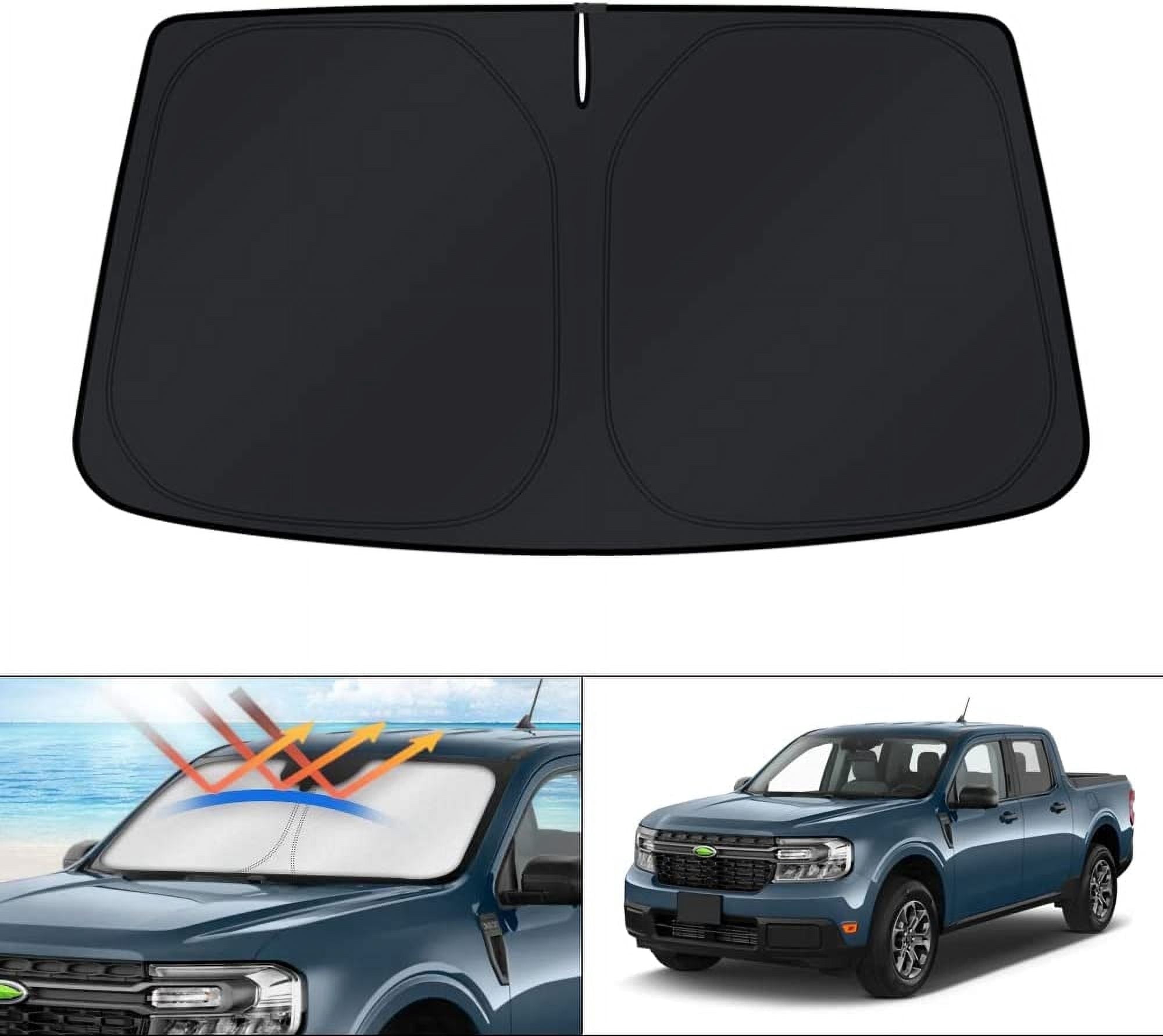 Canvcle Windshield Sun Shade for Ford Maverick Accessories 2022-2024 2025 Window Sunshade Visor Protector Foldable Blocks UV Rays Keep Your Car Cooler