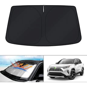 Canvcle Windshield Sun Shade for Toyota RAV4 2019-2023 2024 2025 Window Shade Sun Visor Cover Foldable Blocks UV Rays Keep Your Car Cooler