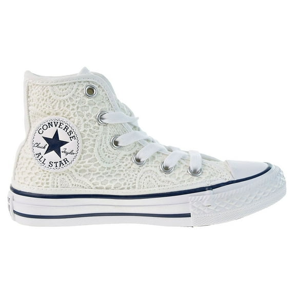 Canverse Chuck Taylor All Star Hi Little Kids' Shoes White-Garnett Blue 661036c