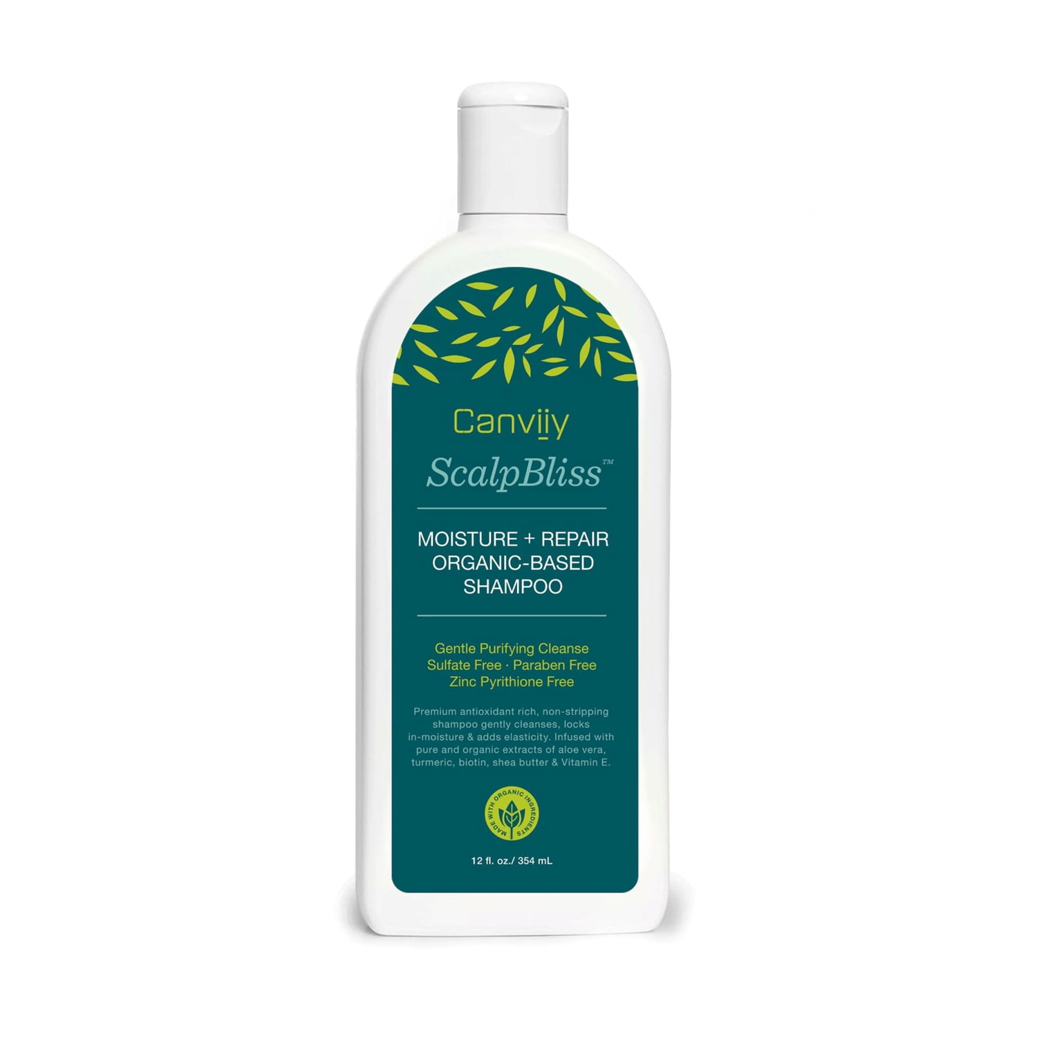 Canviiy ScalpBliss Moisture & Repair OrganicBased Daily Shampoo 12 oz