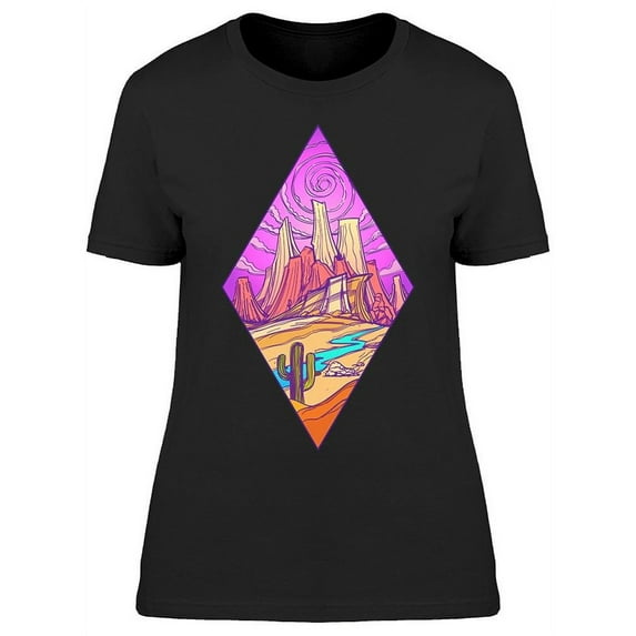 Canyon And The Mountains Art T-Shirt Women -Image by Shutterstock, Female XX-Large