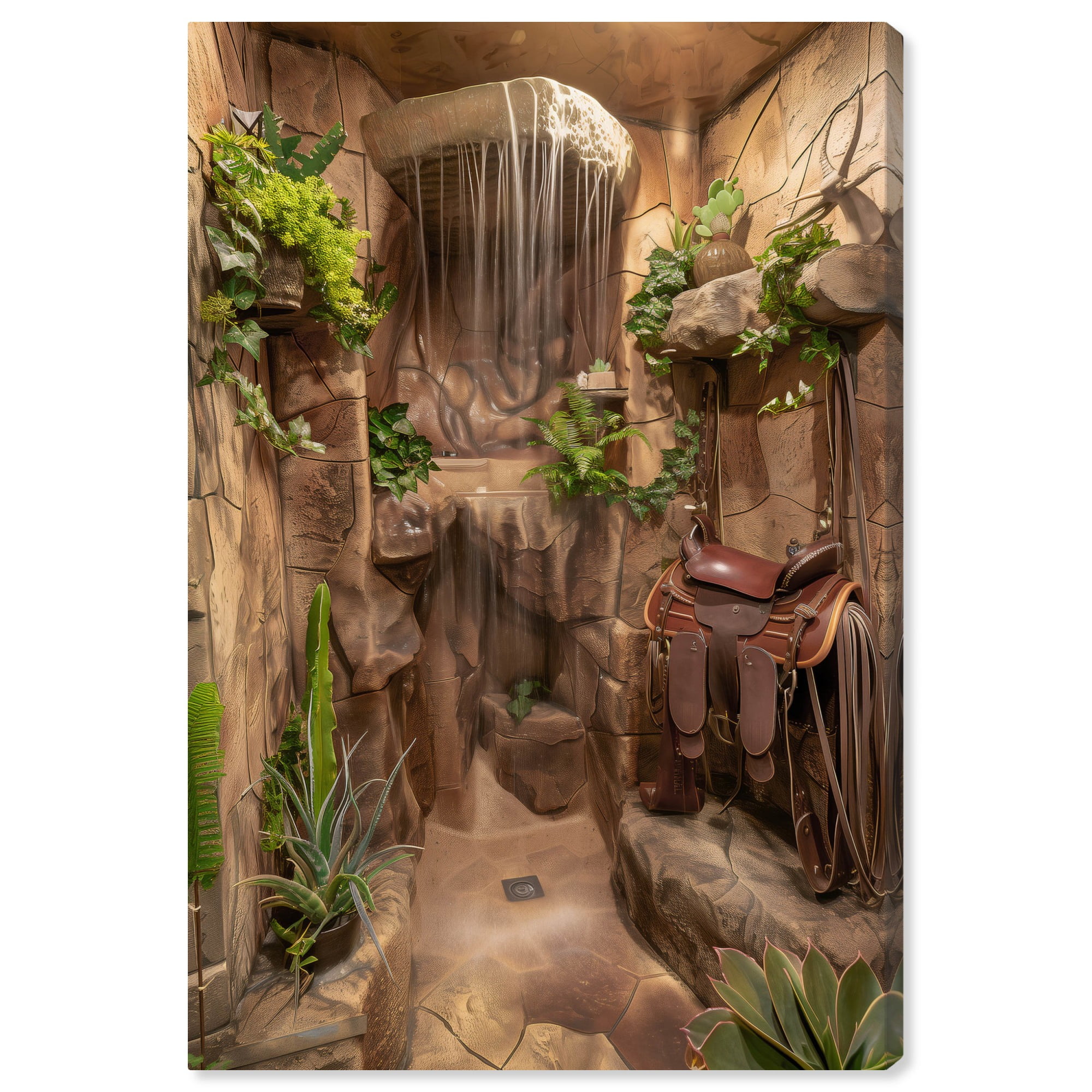 Canyon Jungle Gallery Wrapped Canvas Art, 20" x 30", Brown and Green