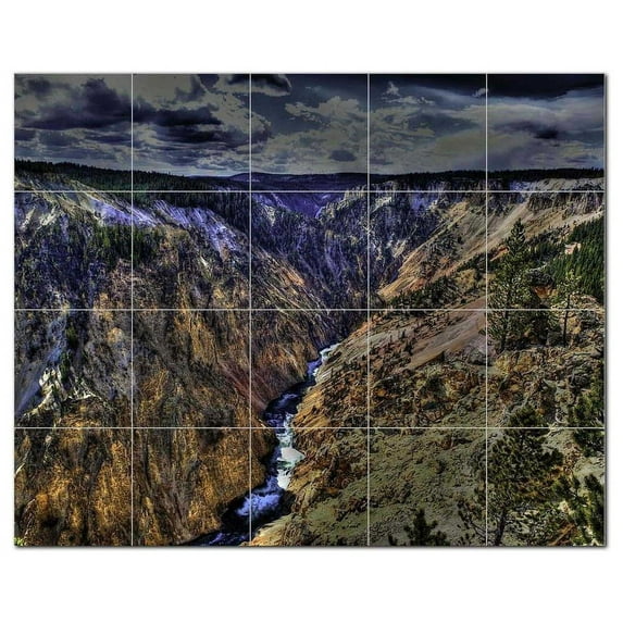 Canyon Ceramic Tile Mural Kitchen Backsplash Bathroom Shower, 400350-L54