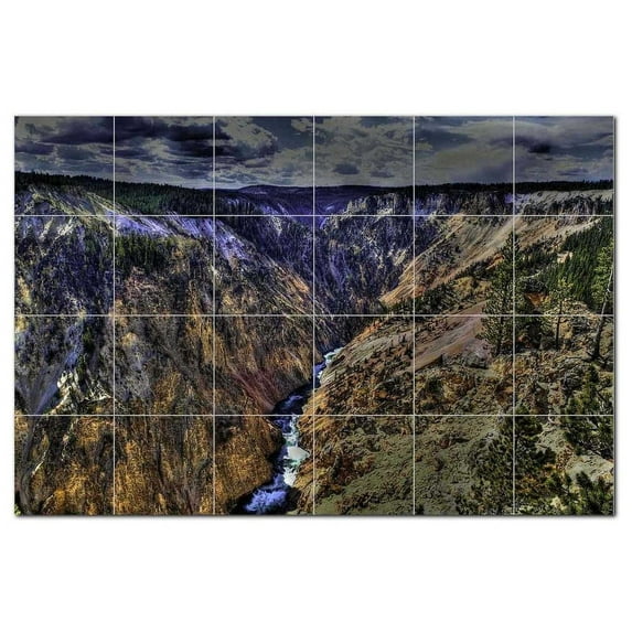 Canyon Ceramic Tile Mural Kitchen Backsplash Bathroom Shower, 400350-M64