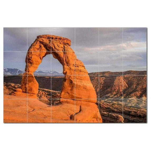 Canyon Ceramic Tile Mural Kitchen Backsplash Bathroom Shower, 400370-M64