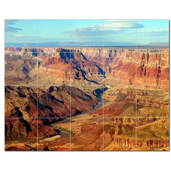 Canyon Ceramic Tile Mural Kitchen Backsplash Bathroom Shower, 400376-S54