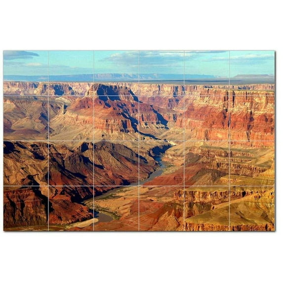 Canyon Ceramic Tile Mural Kitchen Backsplash Bathroom Shower, 400376-XL64