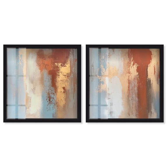 Canyon Colors Set Shadowbox Print Gold Boho Wall Art Set by Art Remedy ...