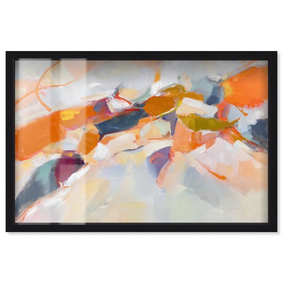 Canyon Fire I Shadowbox Print Abstract Wall Art by Art Remedy, Black Frame, 15 x 10