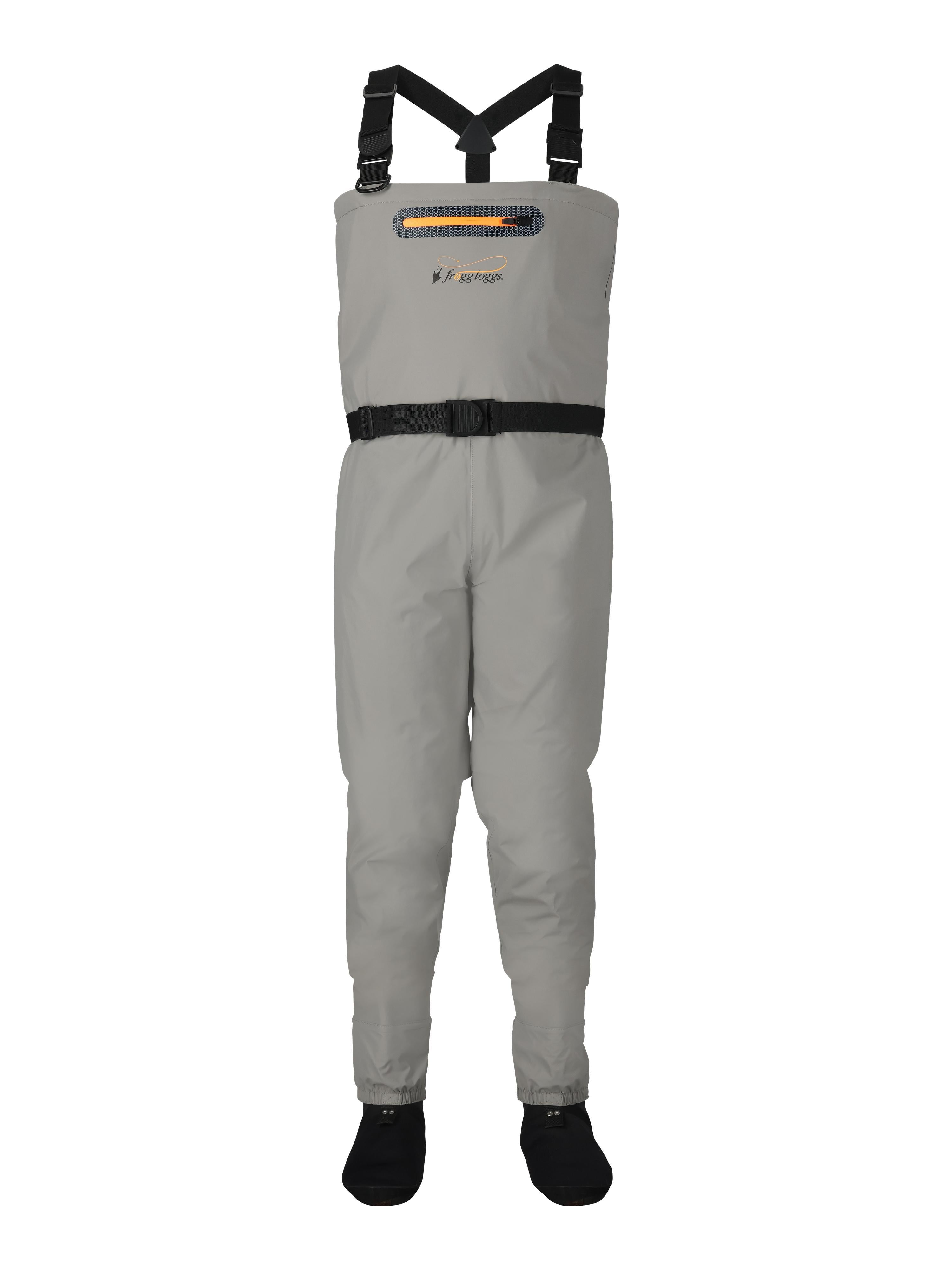 Slate XL Breathable Nylon Chest Wader with Neoprene Booties