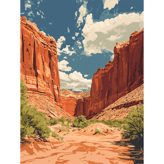 Canyon Landscape Canvas Wall Art,Perfect for Living Room,Bedroom,Office,Dining Room,and Hotel Decor