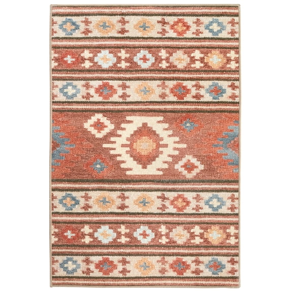 Dash & Albert Canyon Machine Washable Rug, 4' x 6', Natural