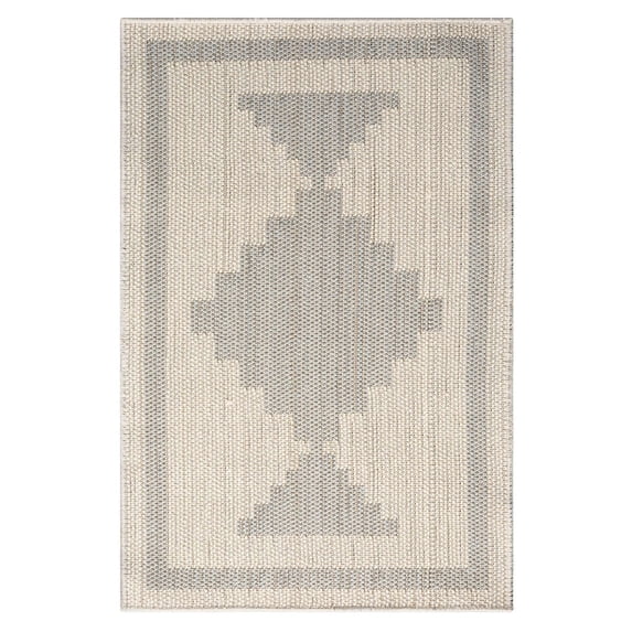 Canyon Medallion Area Rug - Gray, 6'7"x9'4"