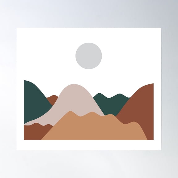 Canyon Moon Poster Wall Art, Modern Wall Decor For Living Room Bedroom, 8x12 UNFRAMED