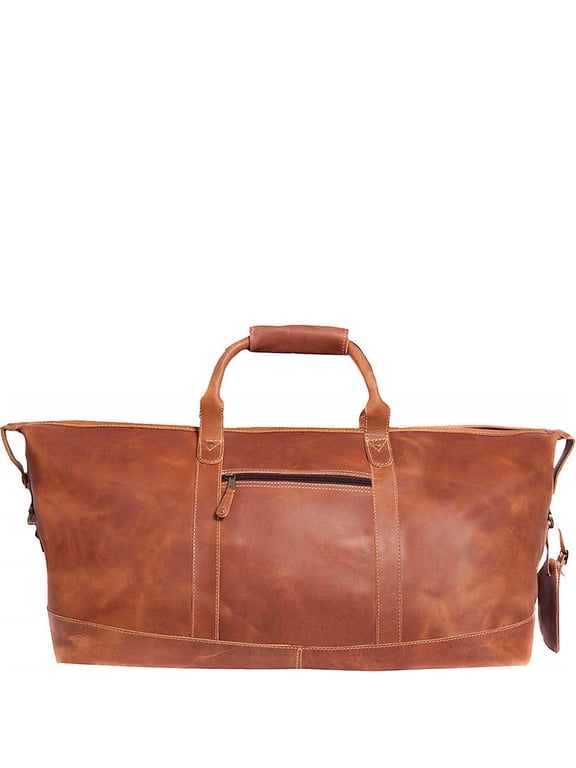 Boulder Canyon 17" Leather Duffel Bag - Distressed Tan