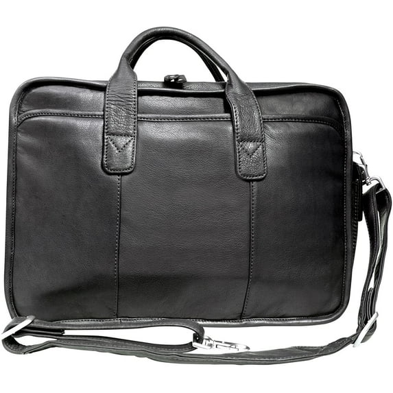 Canyon Outback Leather Glacier Canyon 16-inch Slim-Line Briefcase - Black