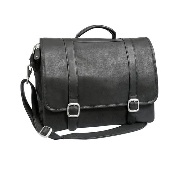 Canyon Outback Willow Rock Leather Briefcase Black