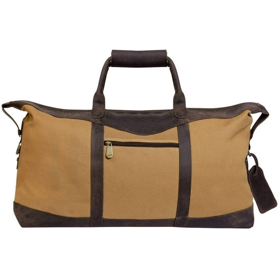 Canyon Outback Utah Canyon Collection 22" Canvas and Leather Duffel Bag - Brown