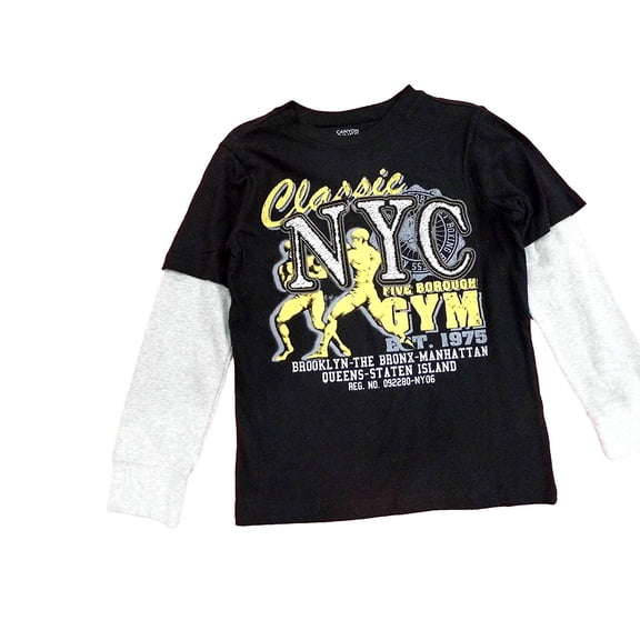 Canyon River Blues Boy's Layered Graphic T-shirt New York City Nyc Black 14-16