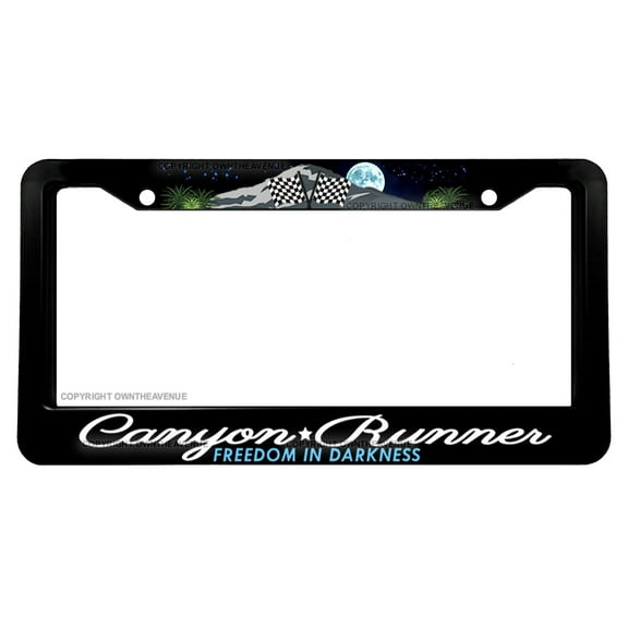Canyon Runner Racing Drifting JDM Hot Rod Muscle Car Auto License Plate Frame