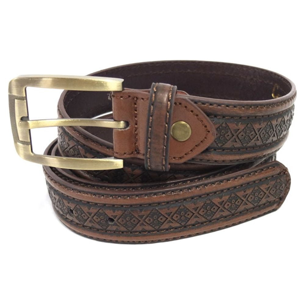 Papa & K Los Angeles Buckle Belt Leather Size Small Brown USA 39 Western