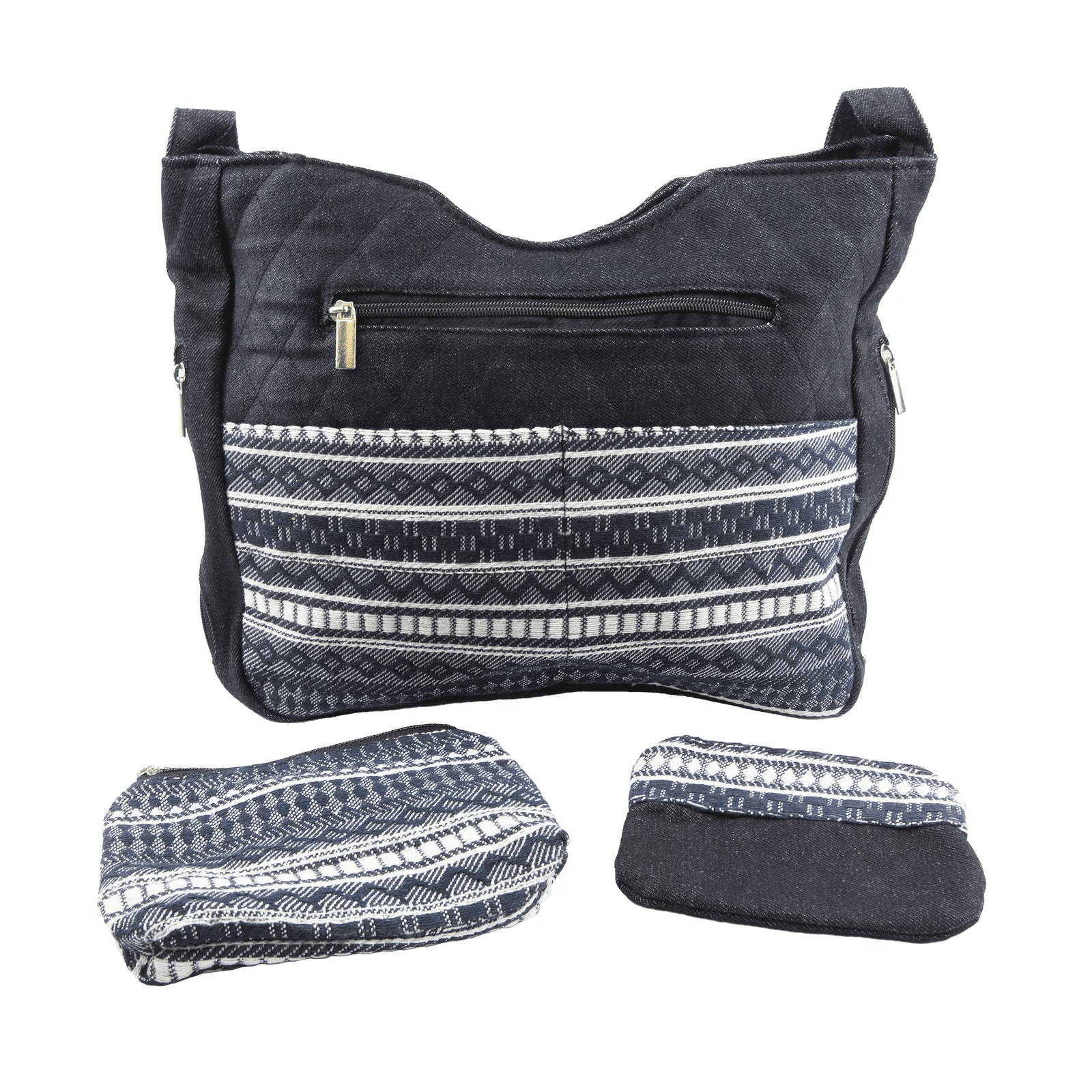 Guess NOELLE POUCH CROSSBODY SET - Borsa a tracolla - latte logo/brown Guess NOELLE POUCH CROSSBODY SET - Borsa a tracolla - latte logo/brown