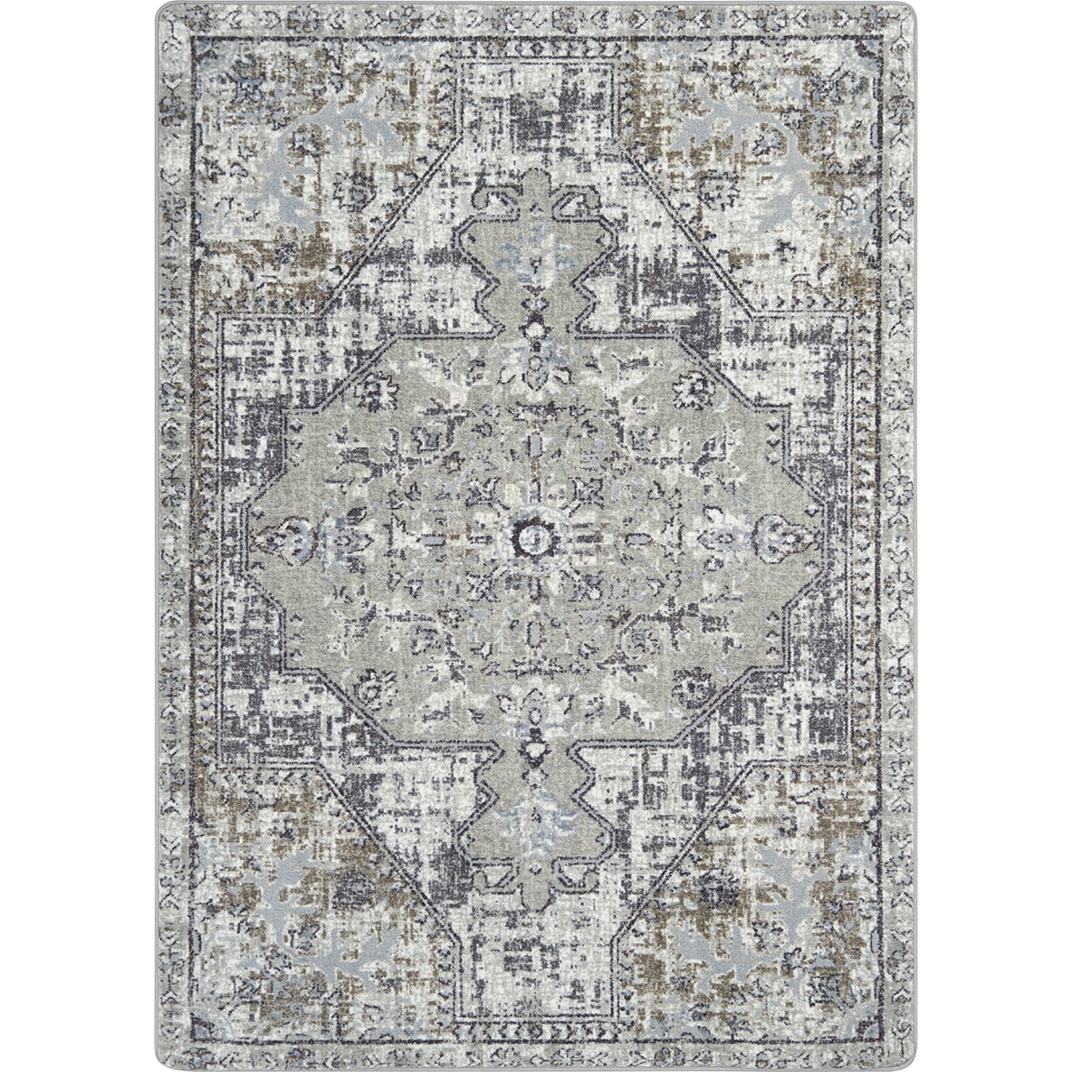 Joy Carpets Canyon Tapestry 7'8" x 10'9" Indoor Area Rug in Color Twilight