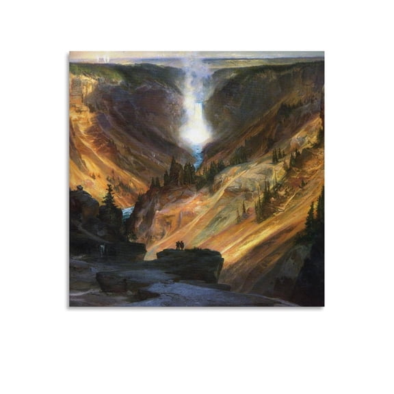 Canyon By Thomas Moran Art Prints Paintings Canvas Poster Artworks Picture Print Poster Wall Art Painting Canvas Gift Decor Home Posters Decorative 16x16inch(40x40cm)