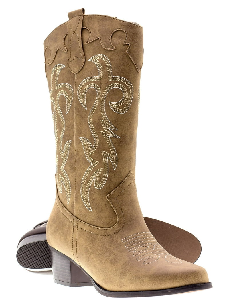 Canyon Trails Women's Classic Embroidered Cowboy Boots with High