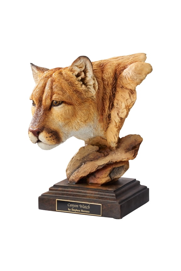 Canyon Watch - Cougar Sculpture by Stephen Herrero