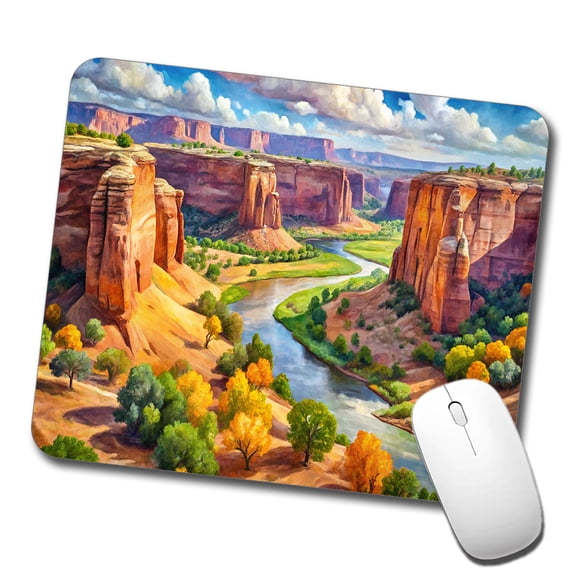 Canyon de Chelly National Monument Arizona Watercolor Style Mouse Pad Low Profile Gaming Mat