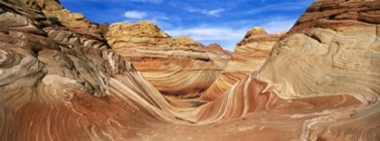 Canyon on a landscape Vermillion Cliffs Arizona USA Canvas Art - Panoramic Images (30 x 12)