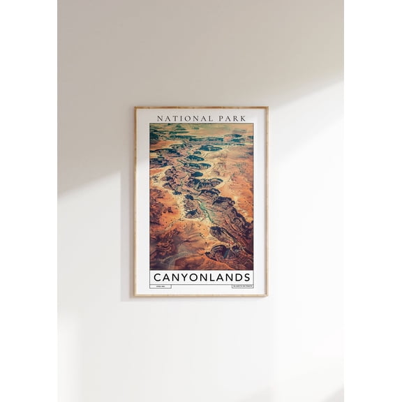 Canyonlands National Park Poster: Utah Travel Poster, Unframed Canvas Size 8x12
