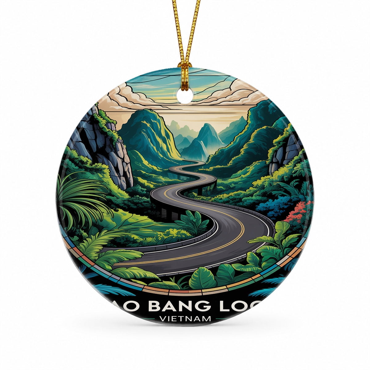 Cao Bang Loop Travel Keepsake Ornament, Vietnam Christmas Vacation ...