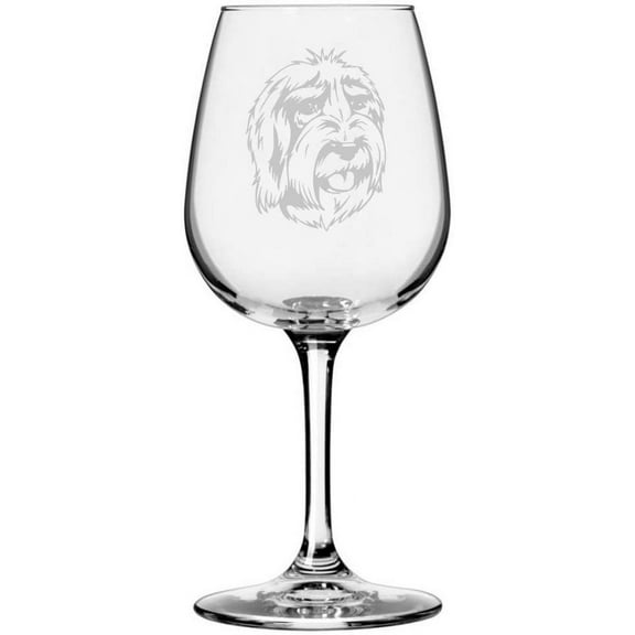 Cao da Serra de Aires Dog Themed Etched 12.75oz Libbey Wine Glass