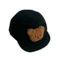 thumbnail image 1 of Caoirhny Baby Baseball Cap, Ribbed Plush Bear Patchwork Back Stick-On Sun Hats, Toddler Boys Girls Sun Protection Visor Hats, 1 of 1