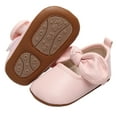 thumbnail image 1 of Caoirhny Baby Girl Princess Dress Shoes Faux Leather Bowknot Mary Jane Flats Crib Shoes with Non-Slip Rubber Sole, 1 of 7