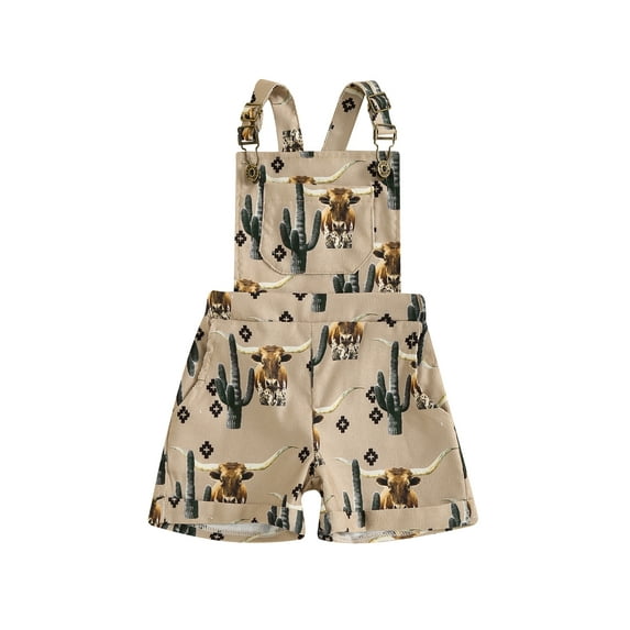 Caoirhny Baby Girl Summer Overalls Romper Casual Cowboy Print Corduroy Shorts Jumpsuit for Newborn Toddler Cute Clothes